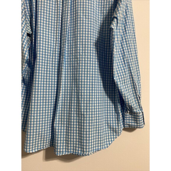 Vineyard Vines Men's Dress Shirt L Blue White Plaid Tucker Preppy College - Picture 13 of 15